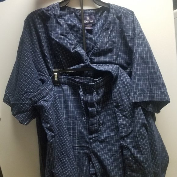 Stafford Other - Men's Stafford Sleepwear set, in blue/white plaid, XXL